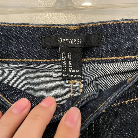 Forever 21 Dark Wash Skinny Jeans - Picture 4 of 4